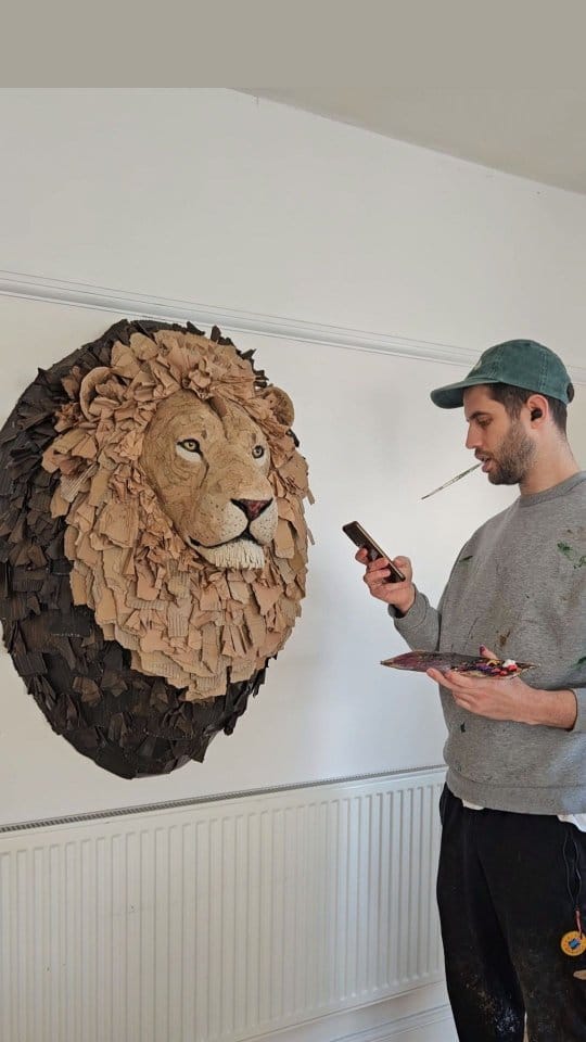 Post 9 by Josh Gluckstein - Cardboard Artist on Instagram (video)