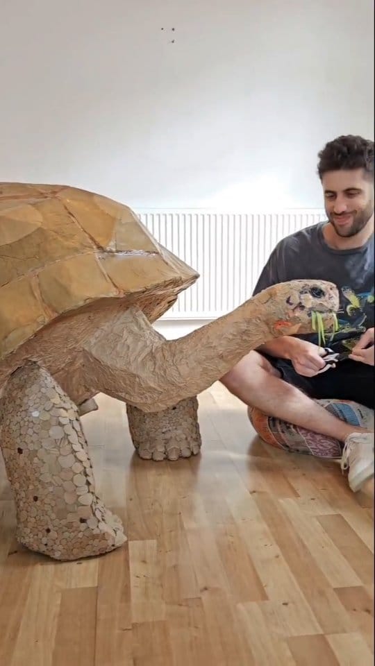 Post 3 by Josh Gluckstein - Cardboard Artist on Instagram (video)