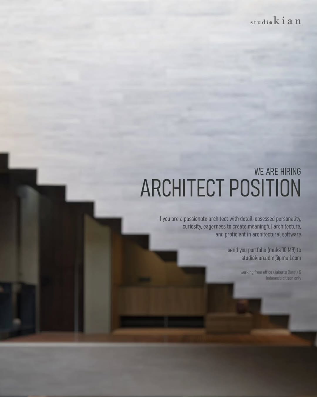 Post 1 by studiokian | architects on Instagram (image)