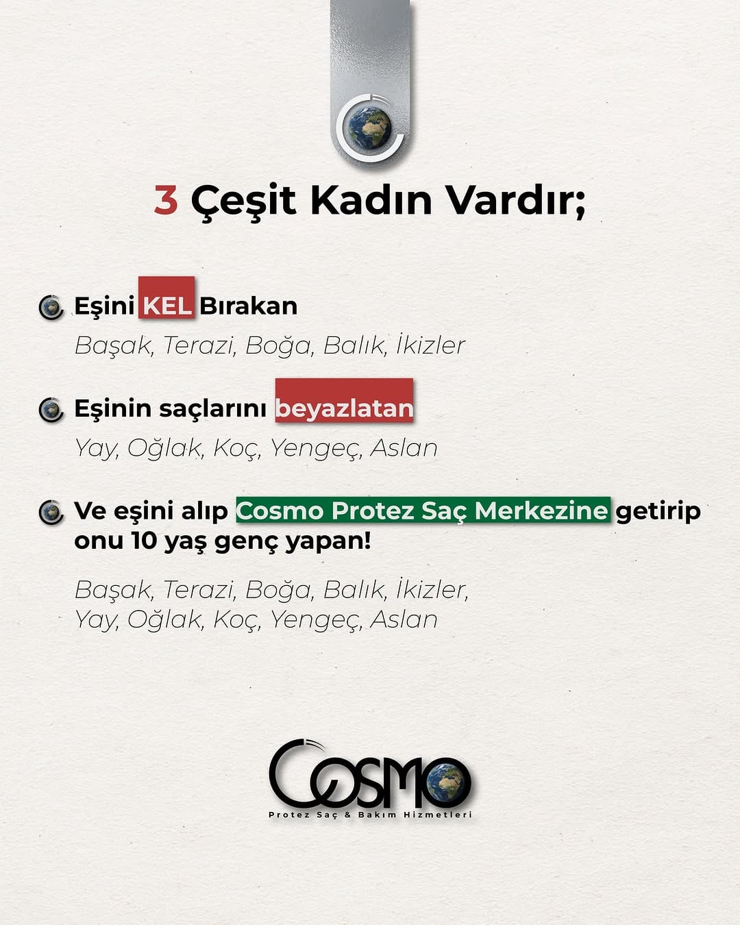 Post 6 by Cosmo Protez Saç Merkezi on Instagram (image)