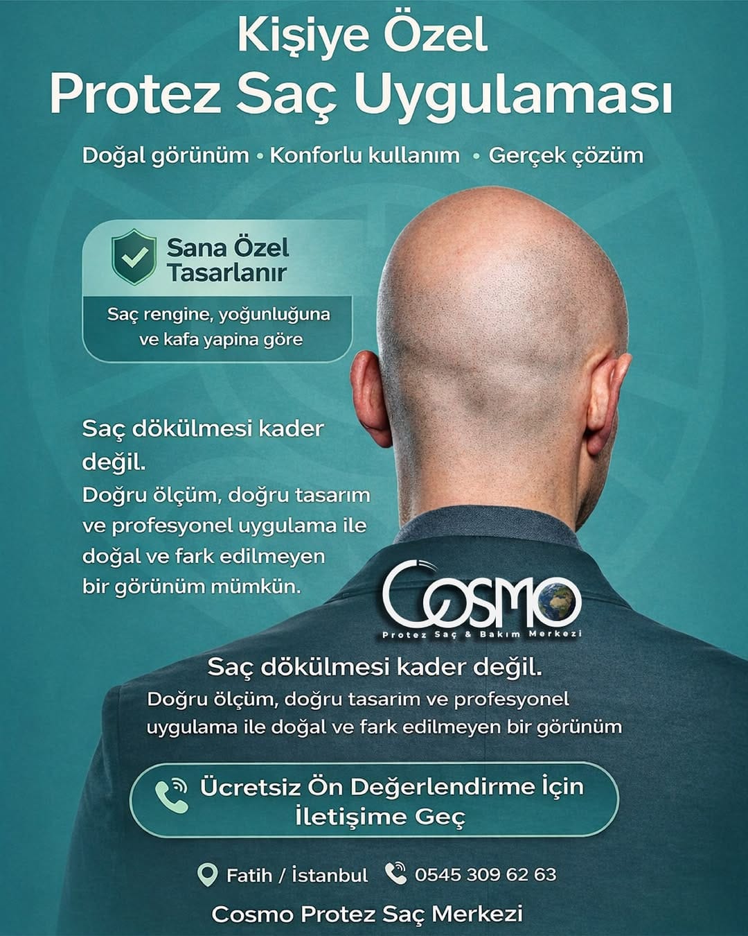 Post 3 by Cosmo Protez Saç Merkezi on Instagram (image)