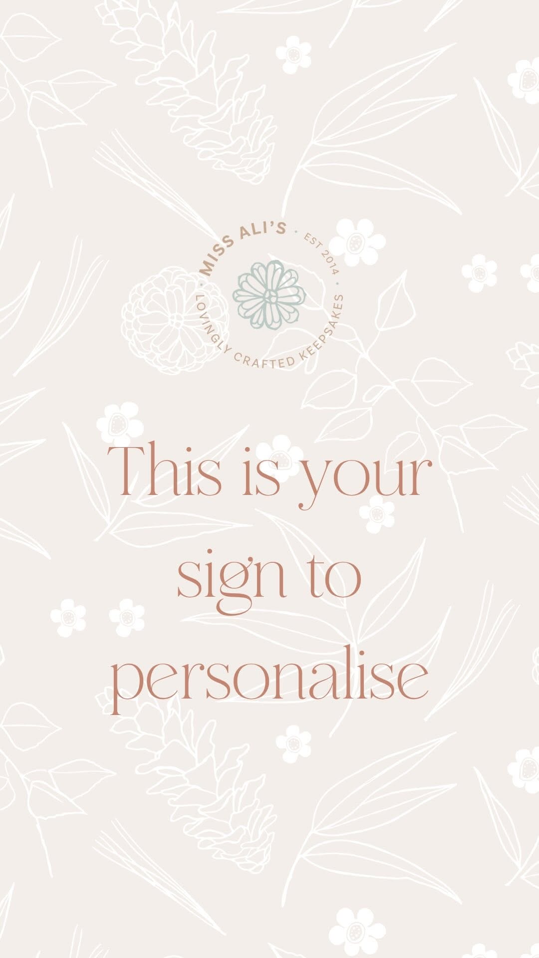 Post 1 by Miss Ali's - Personalised keepsakes & décor on Instagram (video)