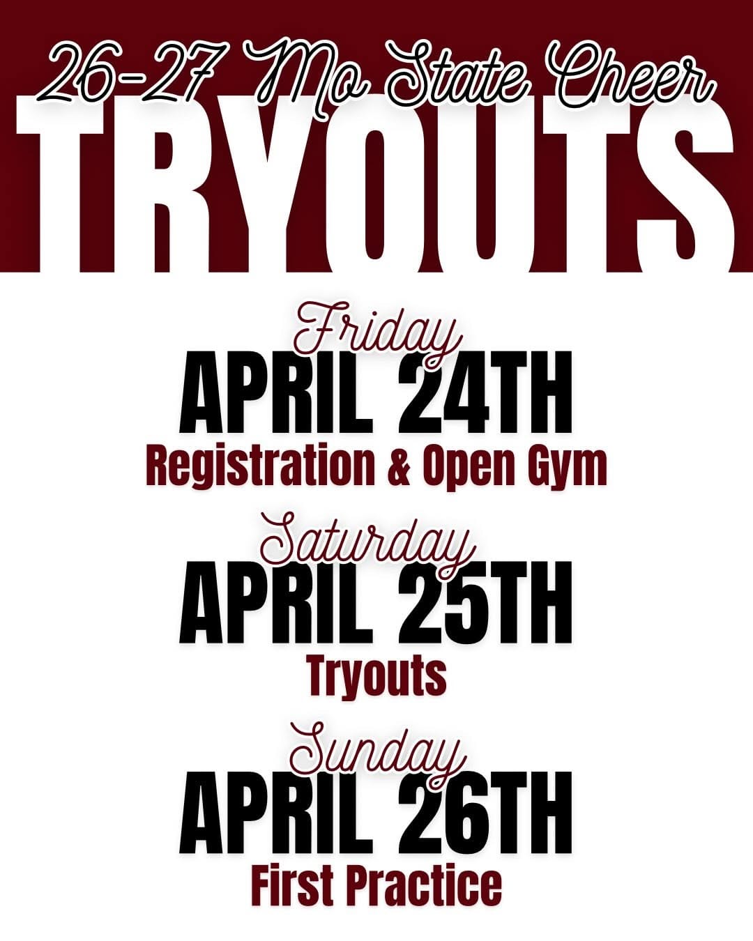 Post 9 by Missouri State Cheerleading on Instagram (carousel)