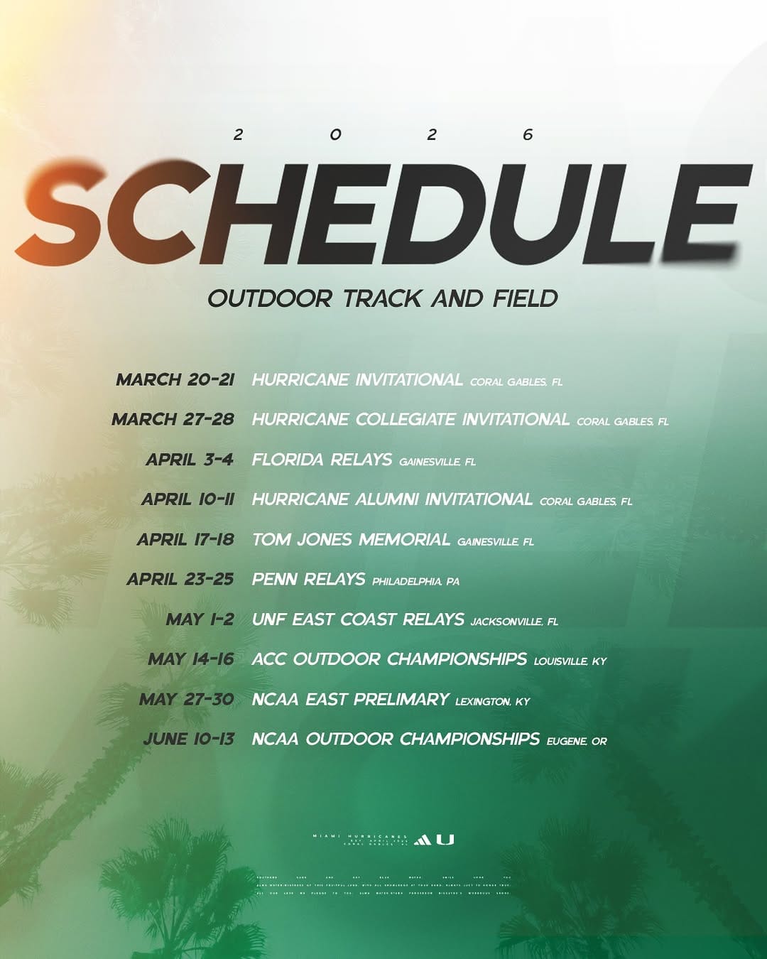 Post 10 by Miami Hurricanes Track & Field/Cross Country on Instagram (image)