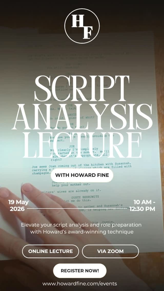 Post 7 by Howard Fine Acting Studio on Instagram (video)
