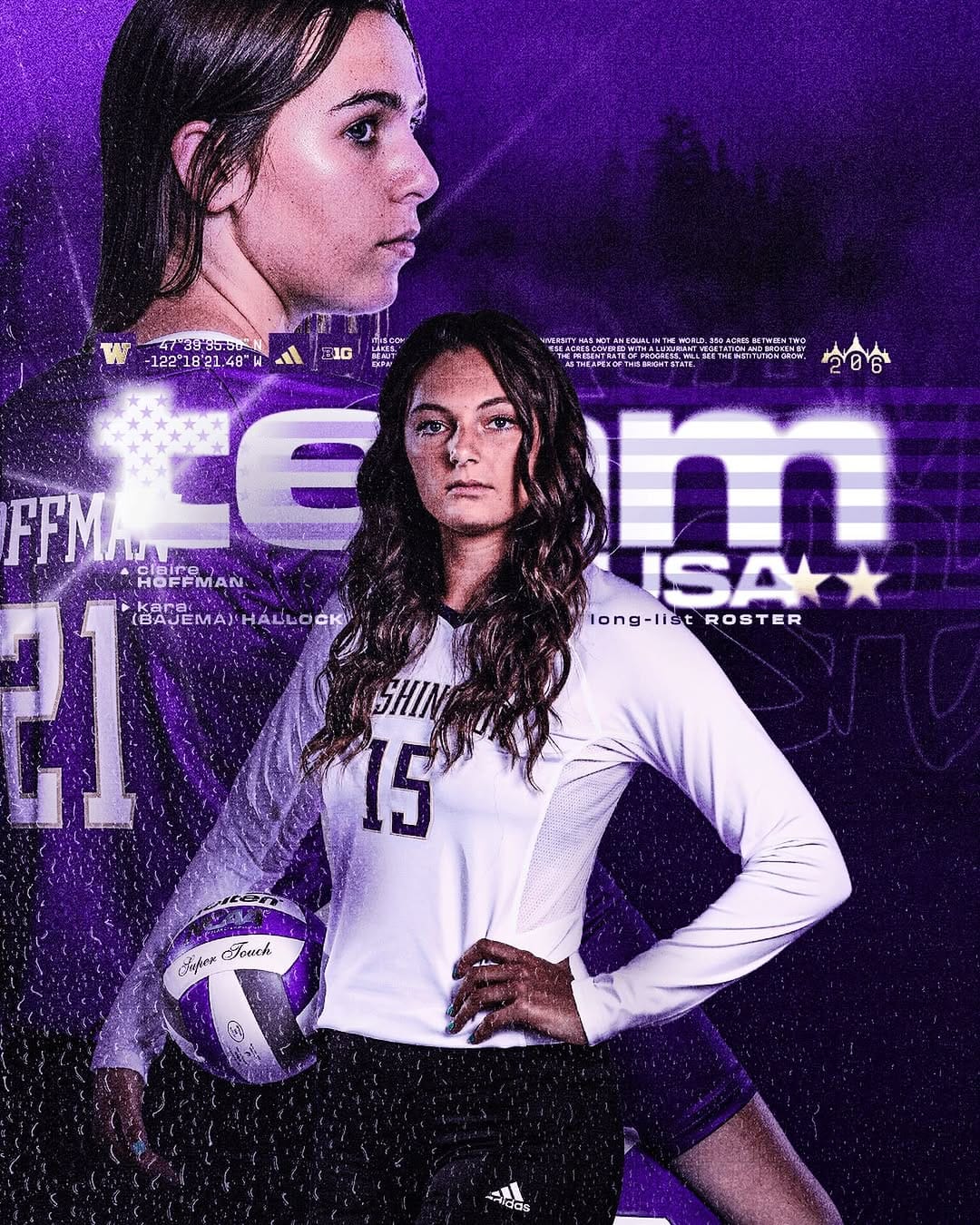 Post 5 by Washington Volleyball on Instagram (image)