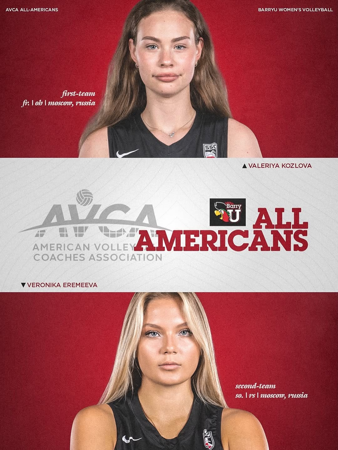 Post 3 by BarryU Women’s Volleyball on Instagram (image)