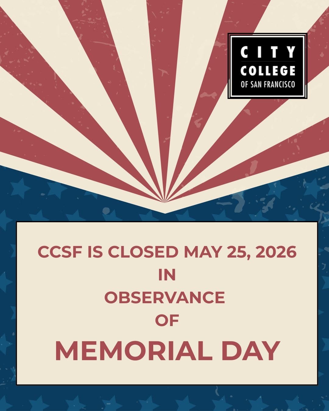 Post 8 by City College of San Francisco on Instagram (image)