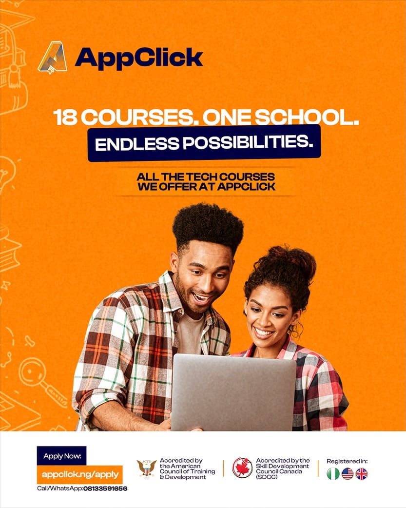Post 8 by AppClick ICT Academy - Best Tech School in Ibadan | Nigeria on Instagram (carousel)