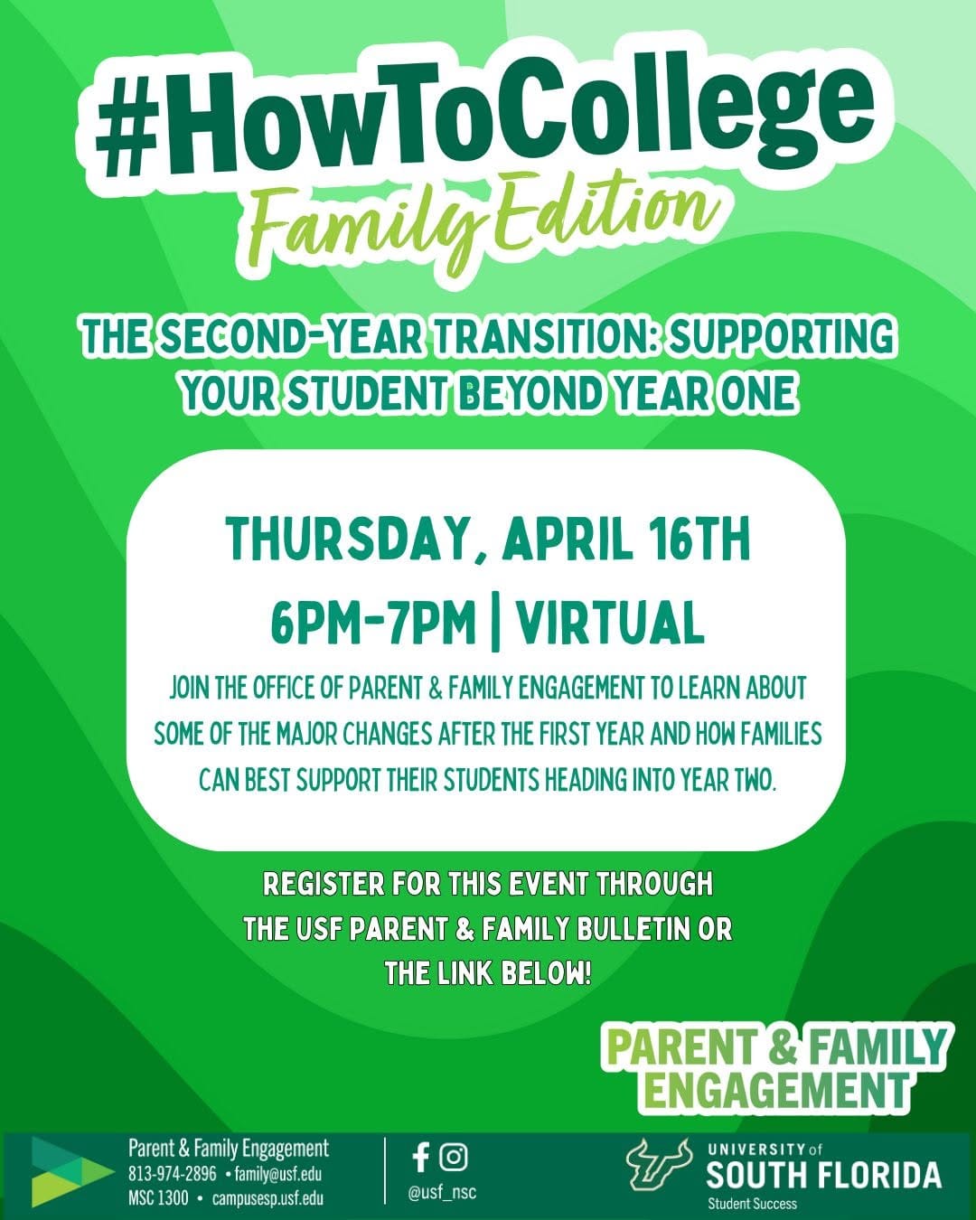Post 9 by USF New Student & Family Engagement on Instagram (image)