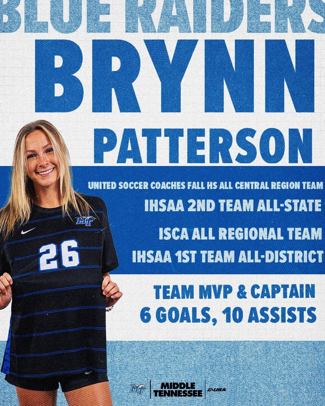 Post 1 by MTSU Women's Soccer on Instagram (image)