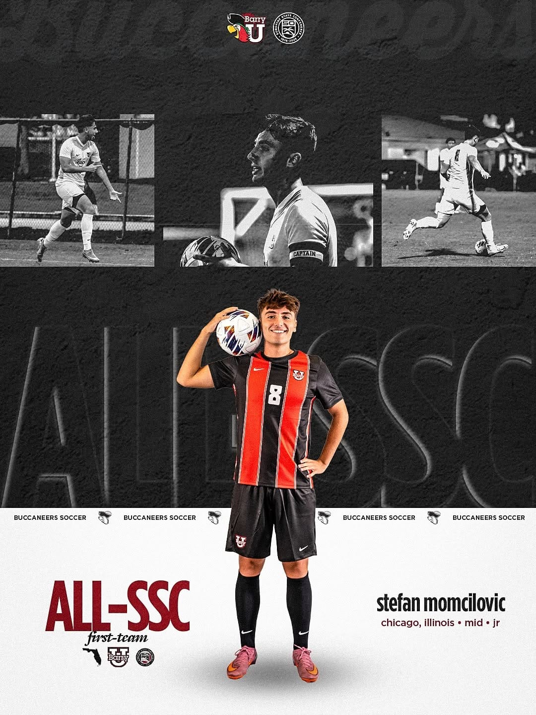 Post 6 by BarryU Men’s Soccer on Instagram (carousel)