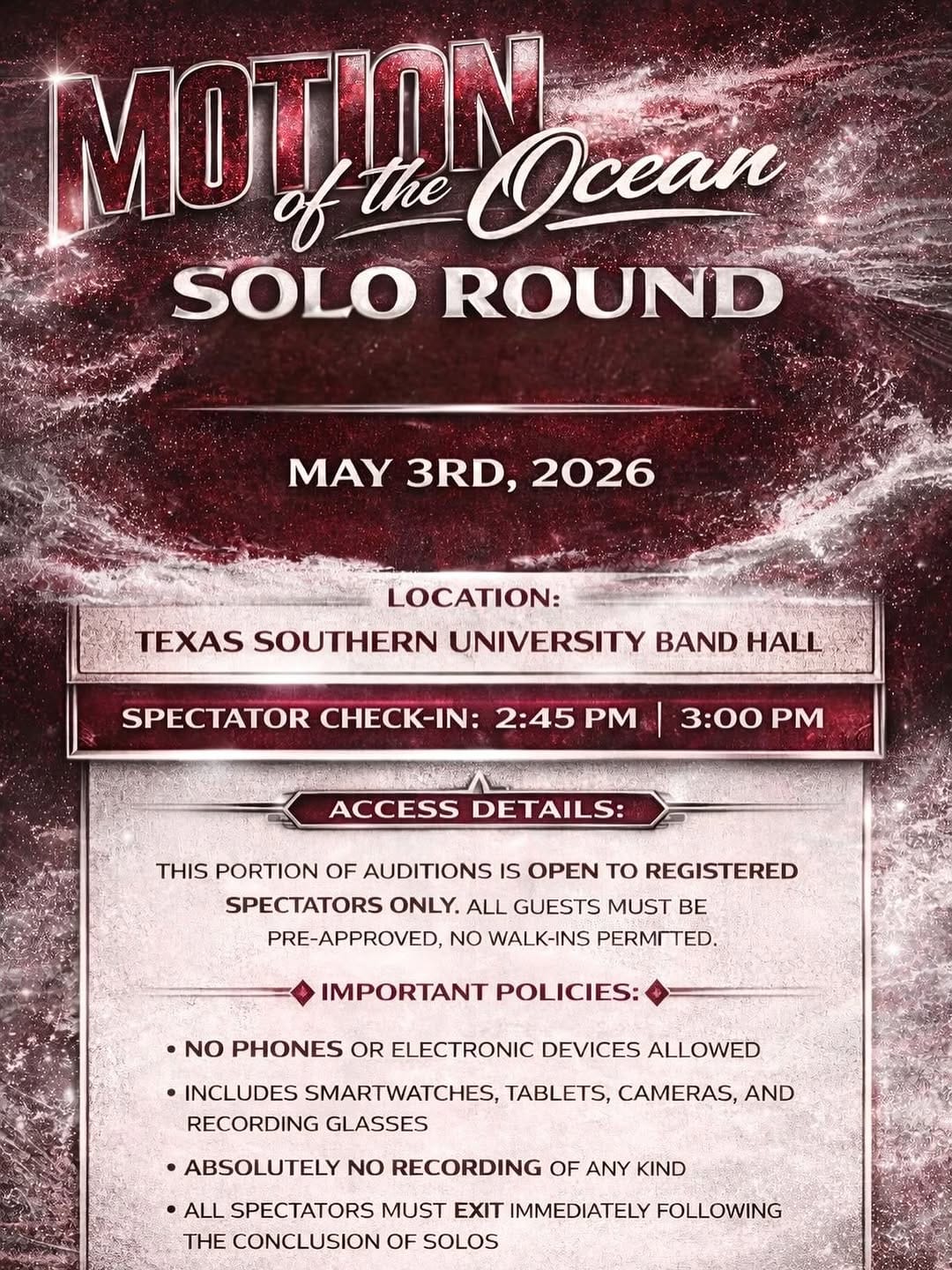 Post 8 by Texas Southern University “Motion Of The Ocean” on Instagram (image)