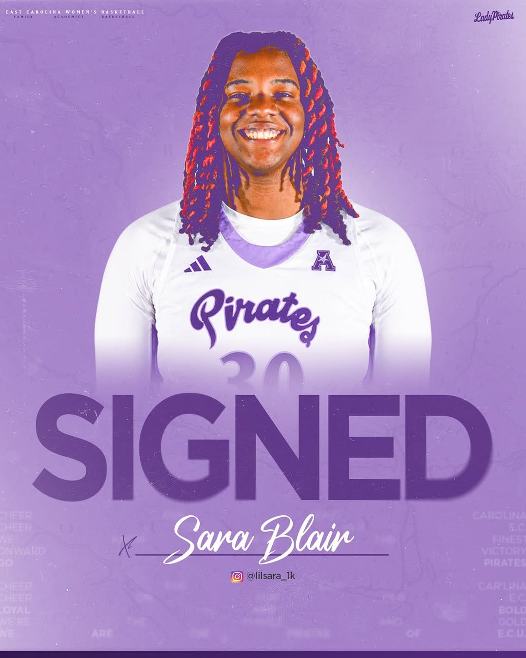 Post 1 by ECU Women’s Basketball on Instagram (image)