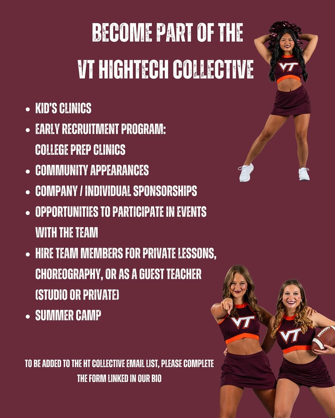 Post 10 by VT HighTechs Dance Team on Instagram (image)