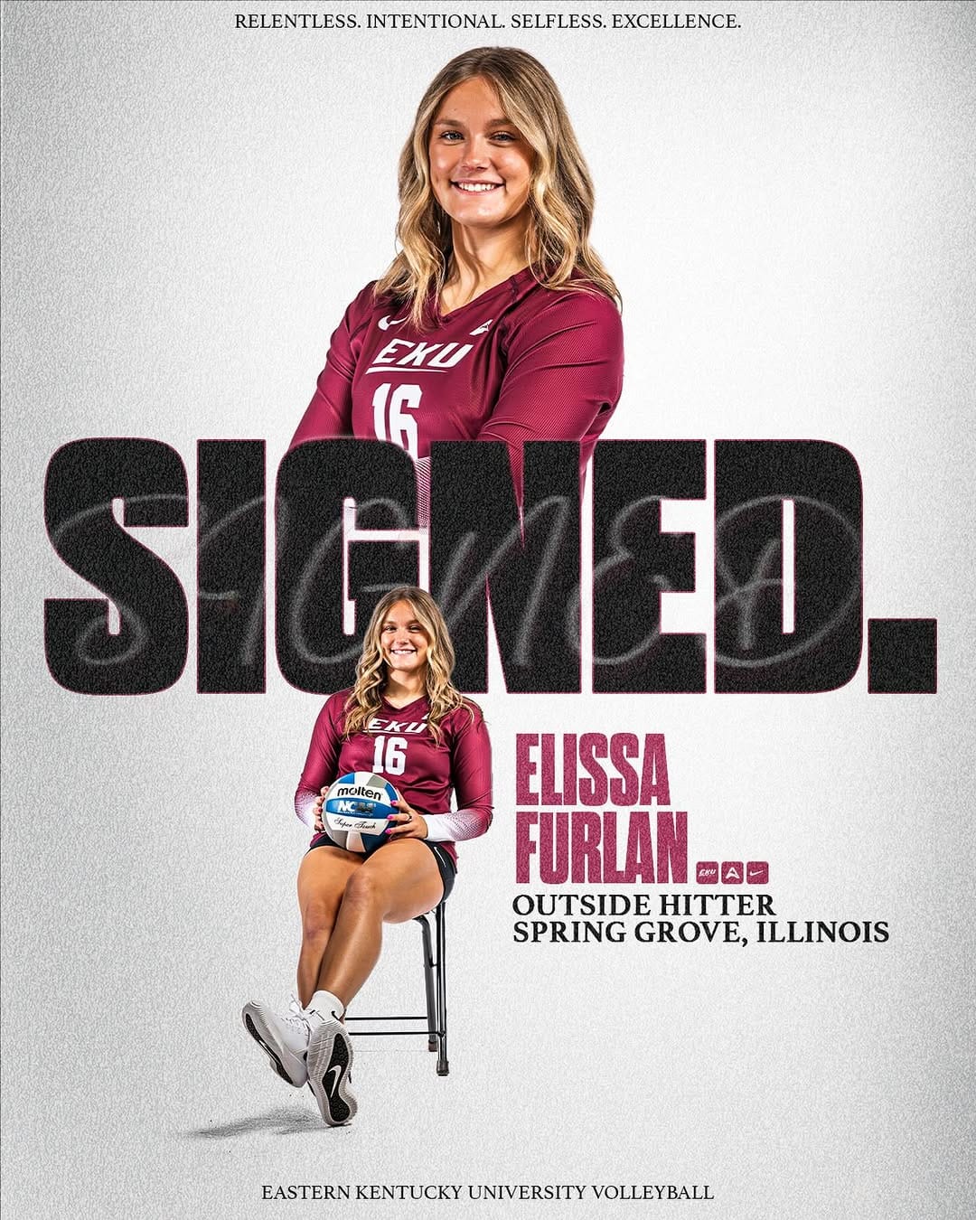 Post 2 by EKU Volleyball on Instagram (image)