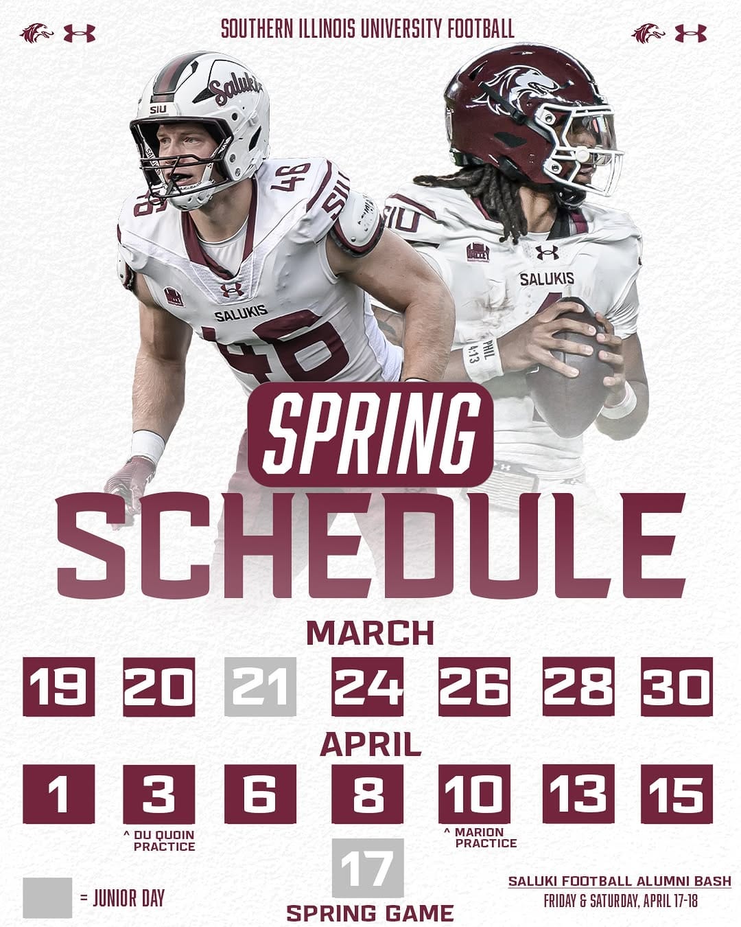 Post 10 by Saluki Football on Instagram (image)
