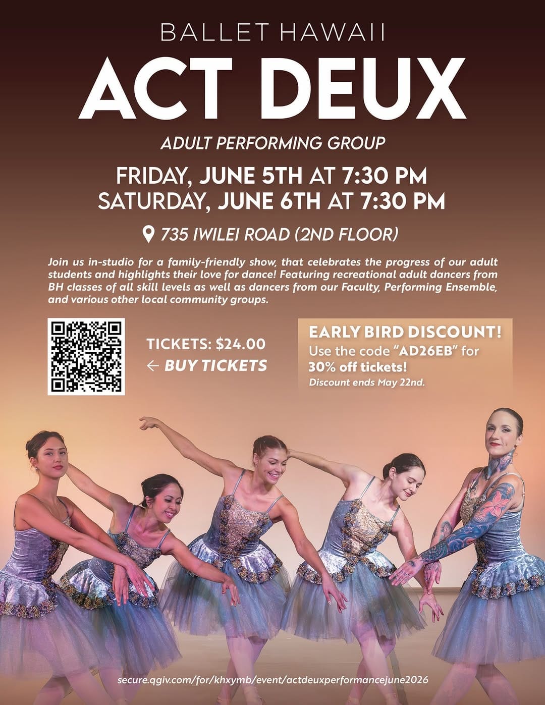 Post 4 by Ballet Hawaii on Instagram (image)