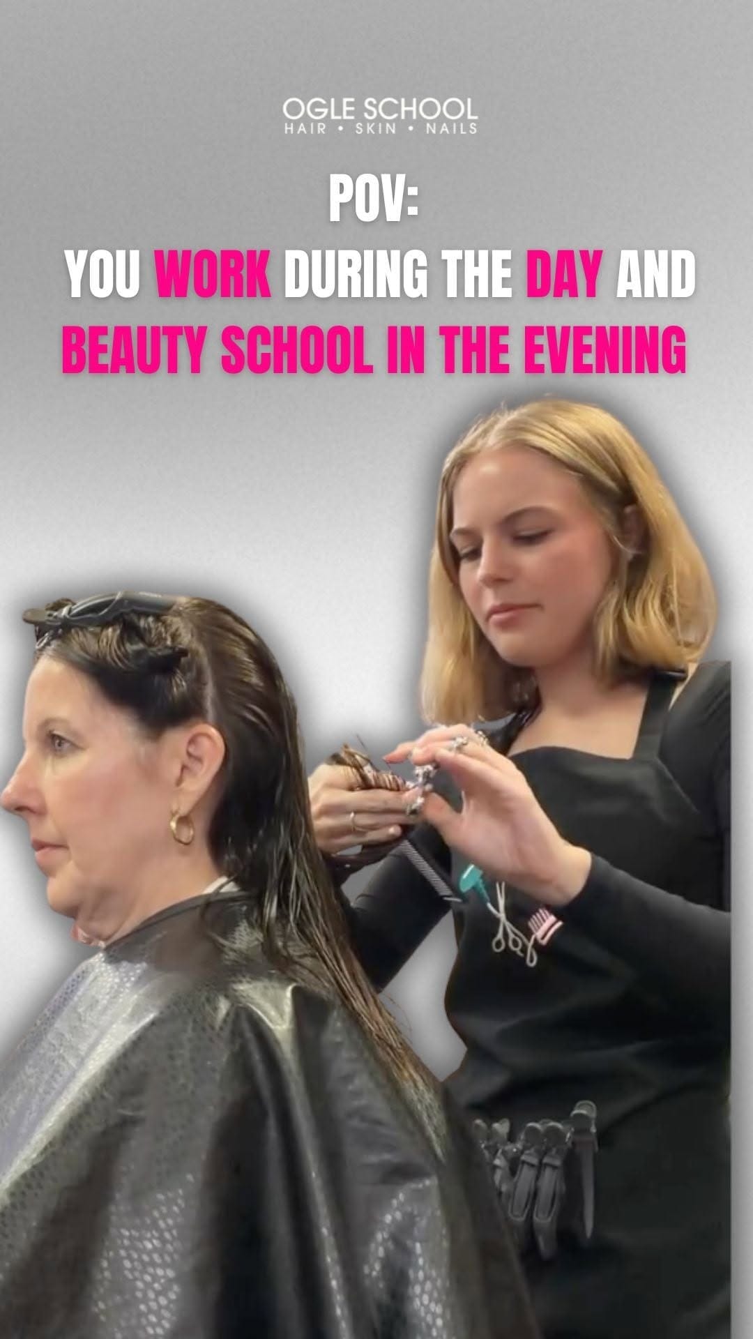 Post 6 by Ogle School (Beauty School) on Instagram (video)