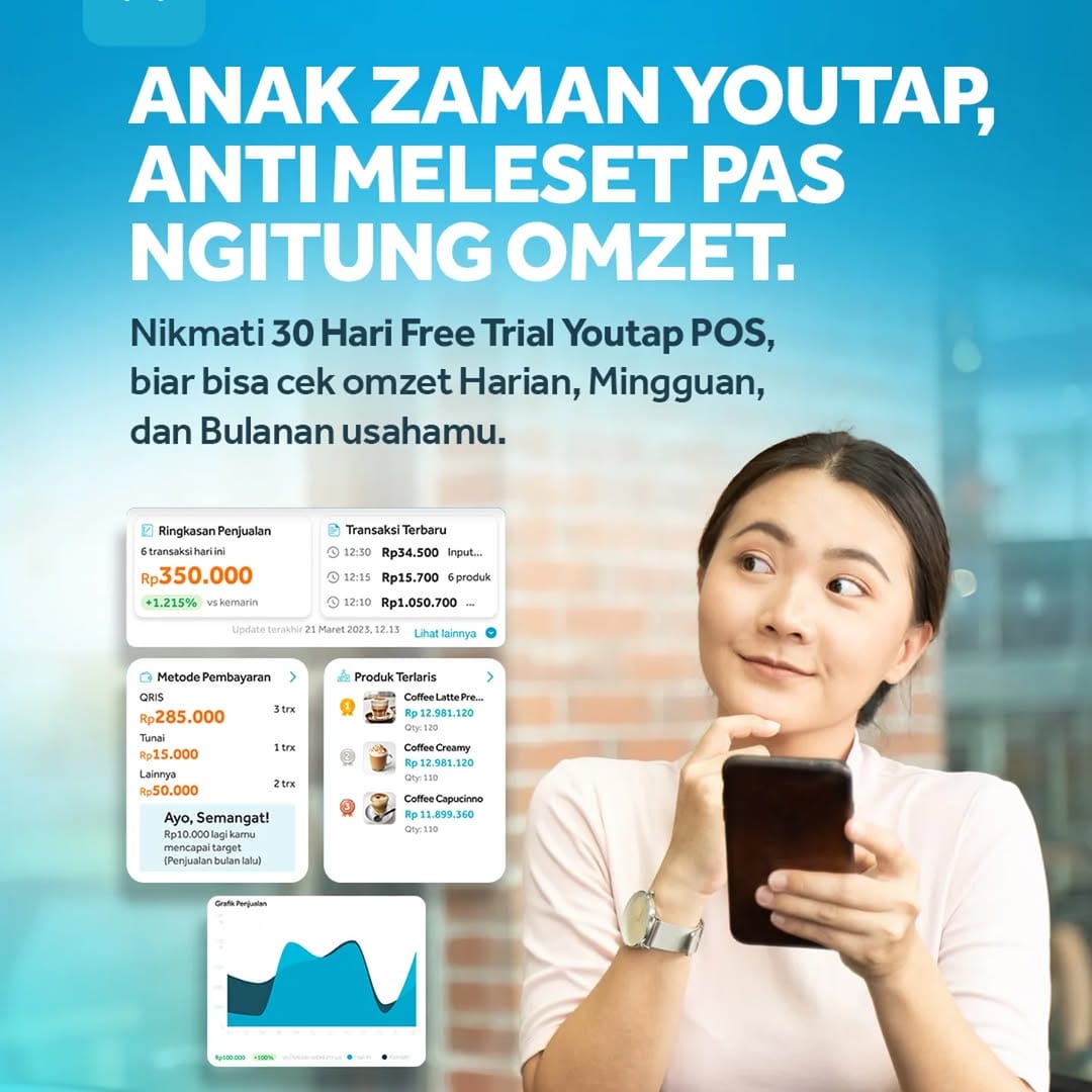 Post 3 by Youtap - Aplikasi Usaha on Instagram (image)