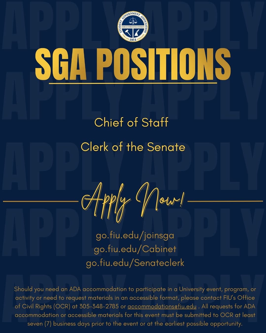 Post 1 by FIU Student Government Association on Instagram (image)