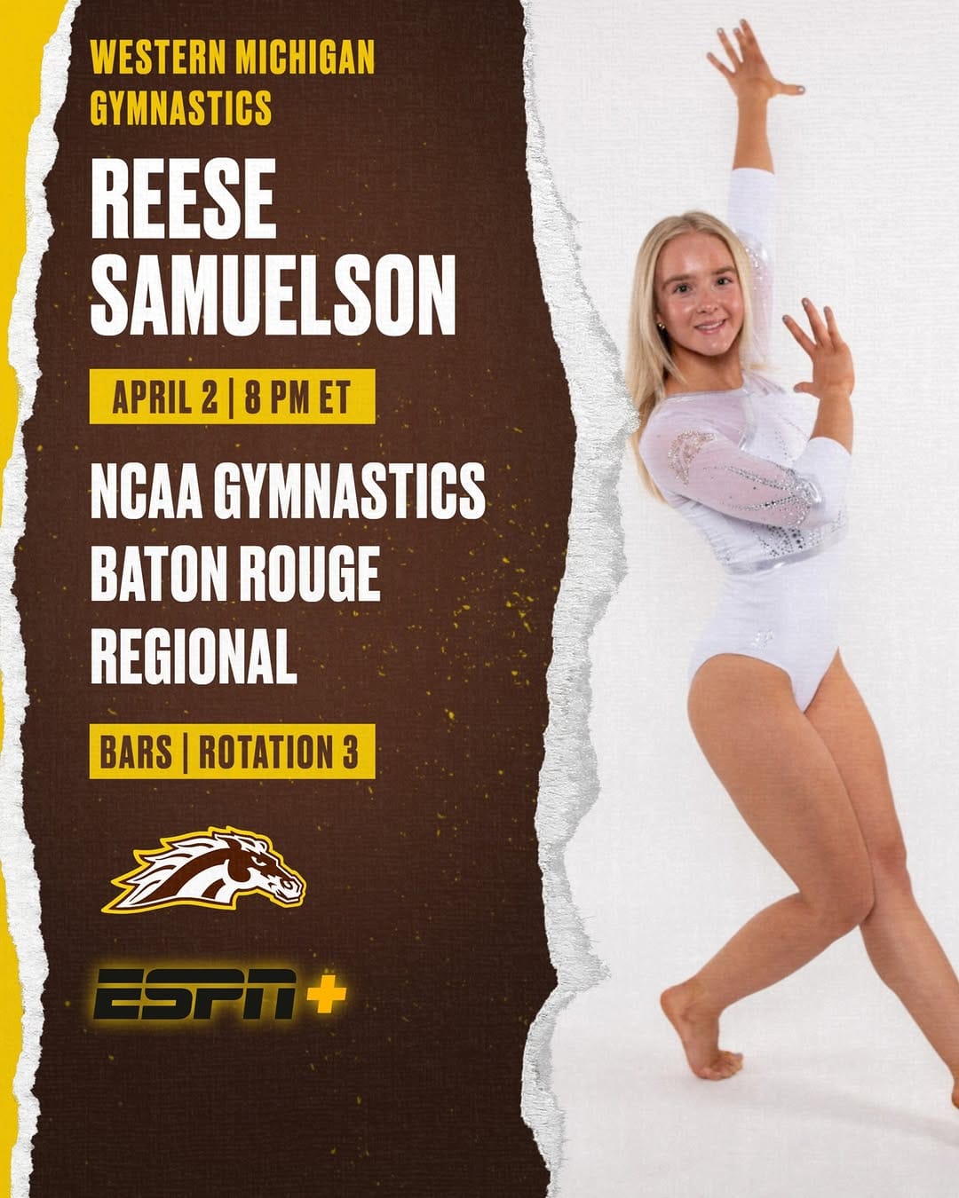 Post 3 by Western Michigan Gymnastics on Instagram (image)