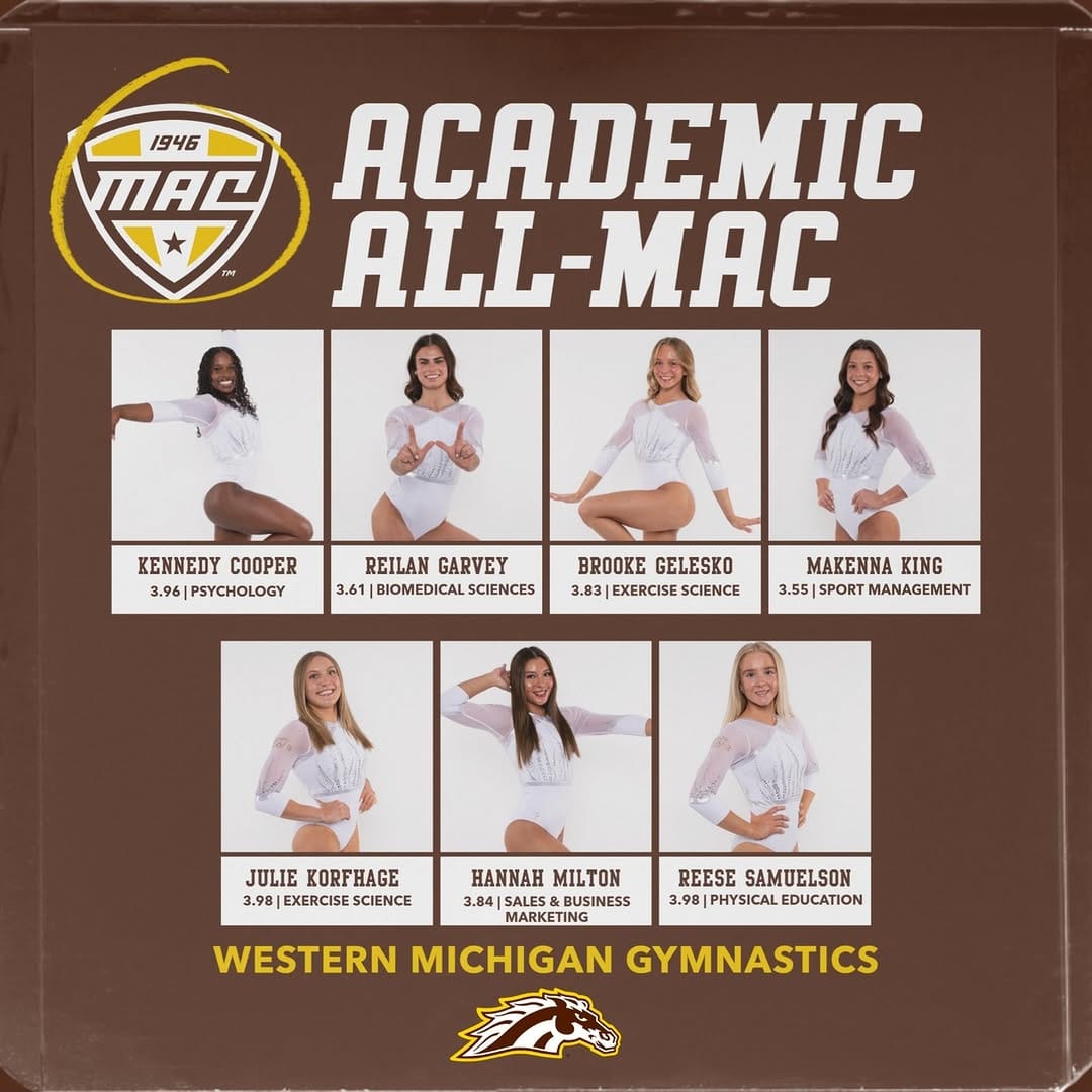 Post 2 by Western Michigan Gymnastics on Instagram (image)
