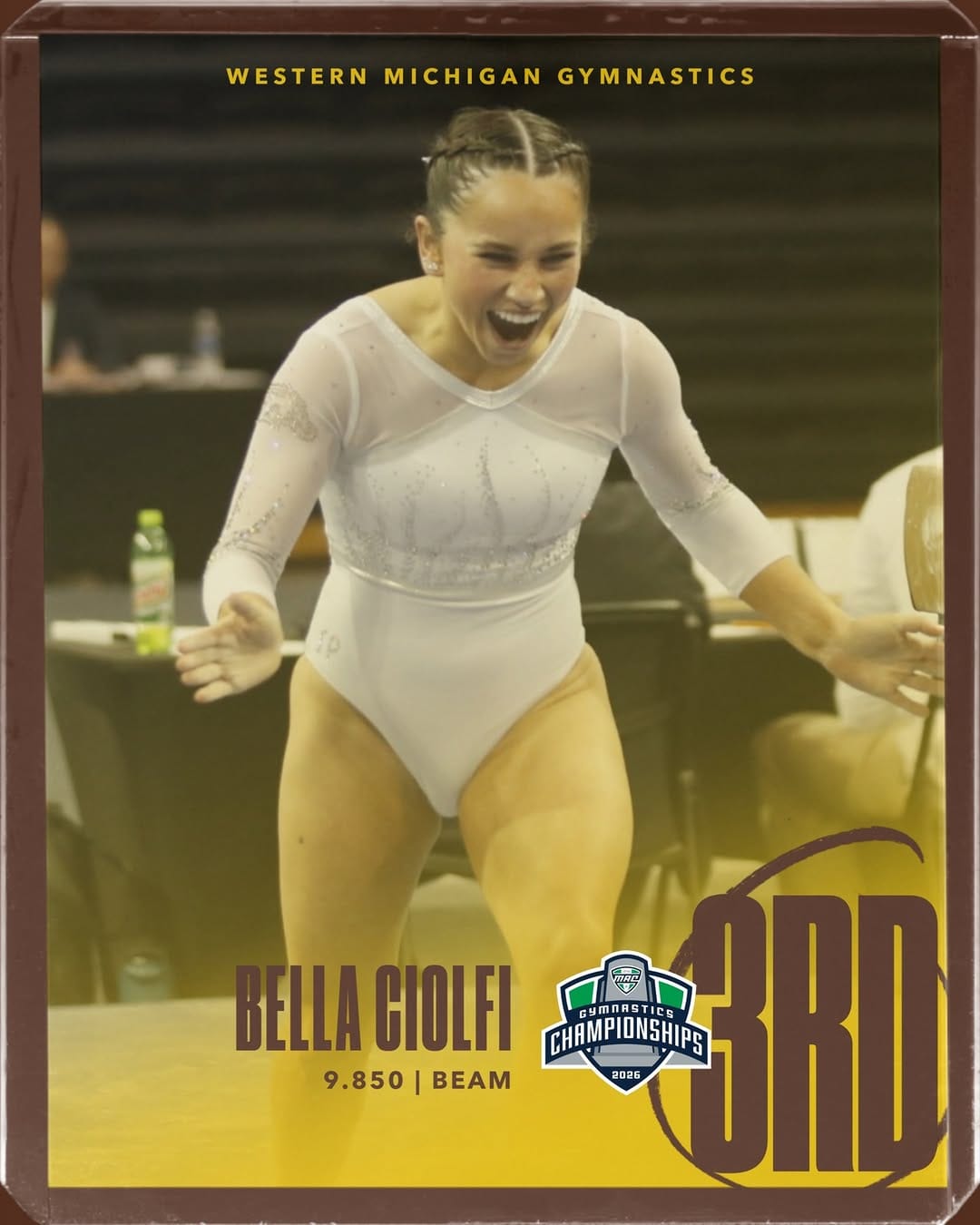 Post 10 by Western Michigan Gymnastics on Instagram (carousel)