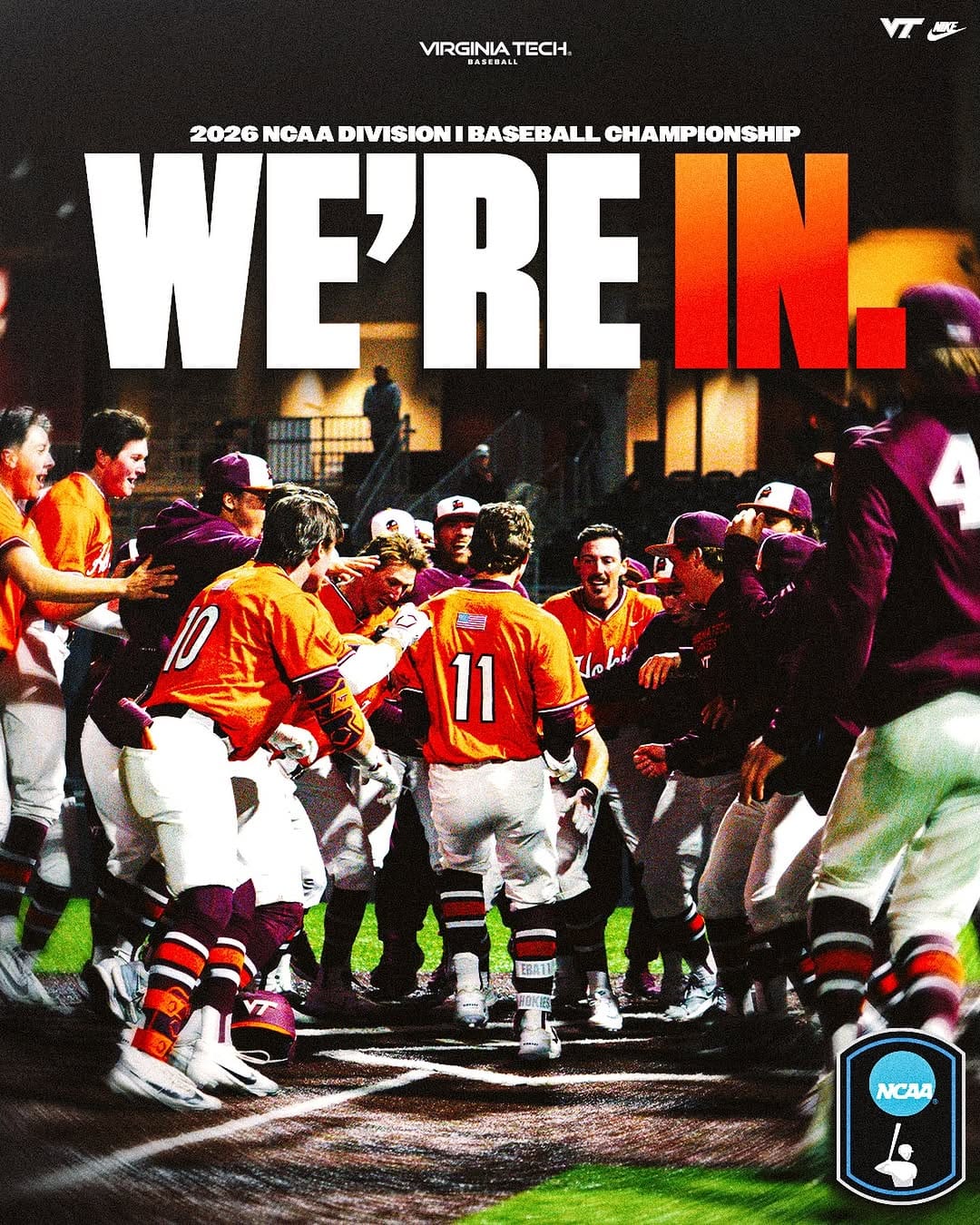 Post 8 by Virginia Tech Athletics on Instagram (image)