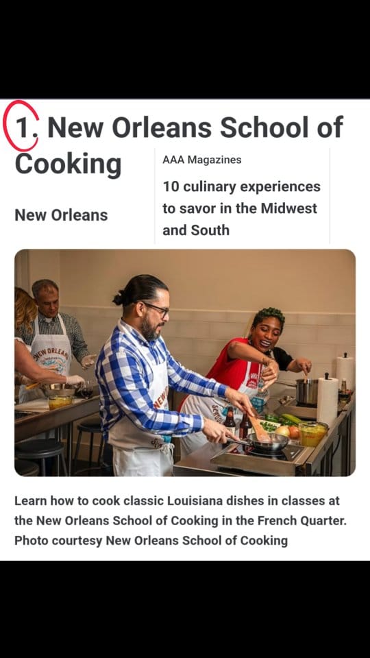Post 6 by New Orleans School Of Cooking on Instagram (video)