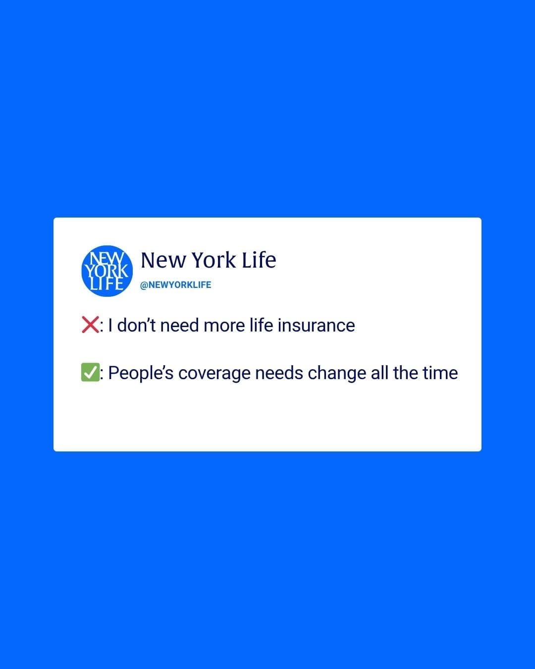 Post 5 by New York Life on Instagram (image)