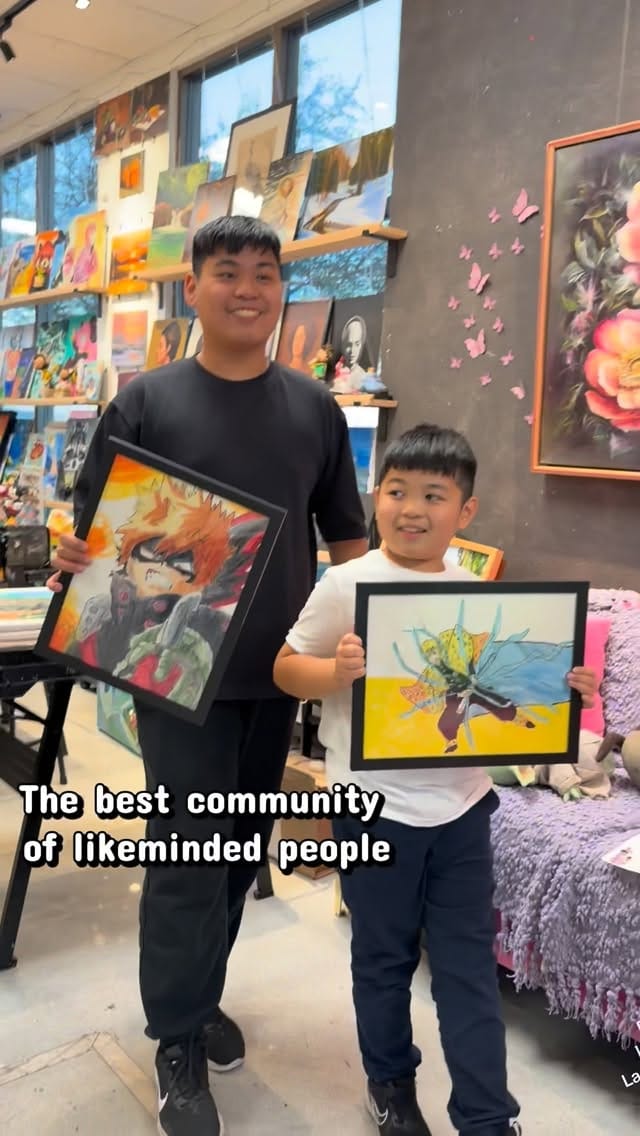 Post 5 by Bash & Design Gallery | Art classes for kids & adults on Instagram (video)