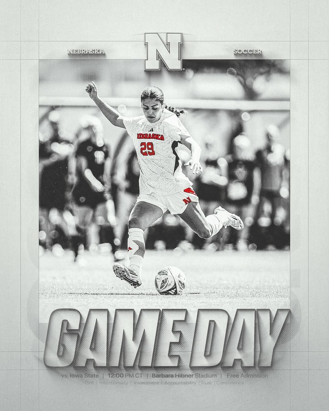 Post 9 by Nebraska Soccer on Instagram (image)