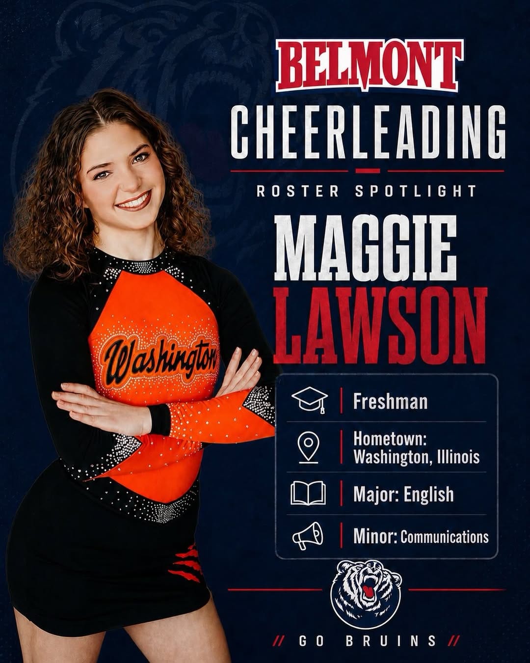 Post 3 by Belmont University Cheer on Instagram (image)