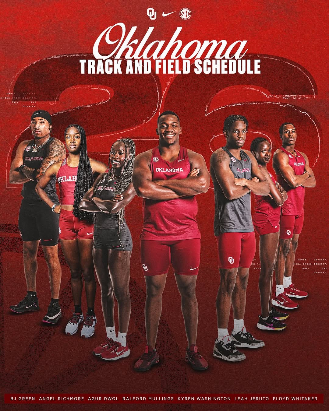 Post 10 by Oklahoma T&F & XC on Instagram (carousel)