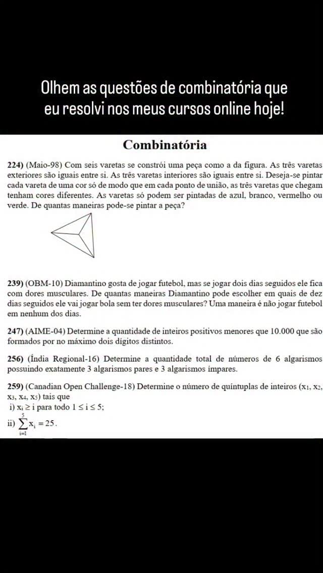 Post 5 by Marcelo Rufino | Matemática para Militares on Instagram (video)