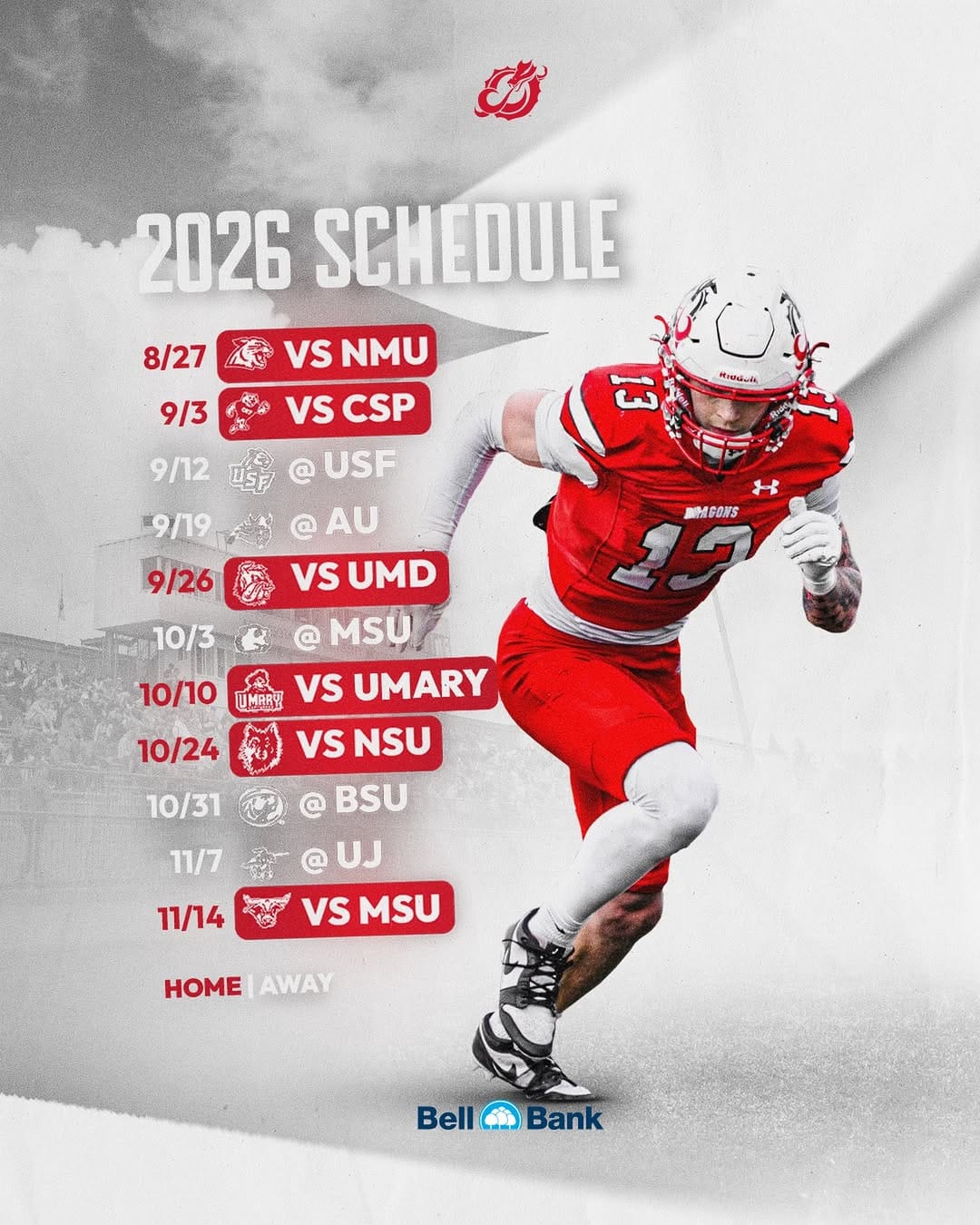 Post 6 by MSUM Dragon Football on Instagram (image)