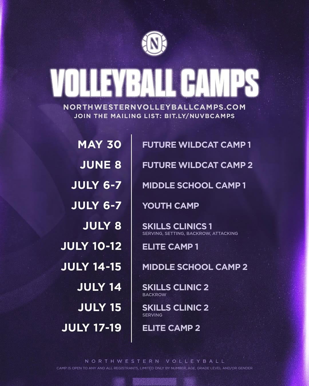 Post 8 by Northwestern Volleyball on Instagram (image)