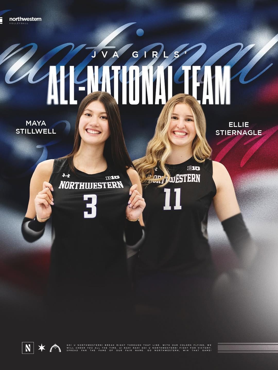 Post 7 by Northwestern Volleyball on Instagram (image)
