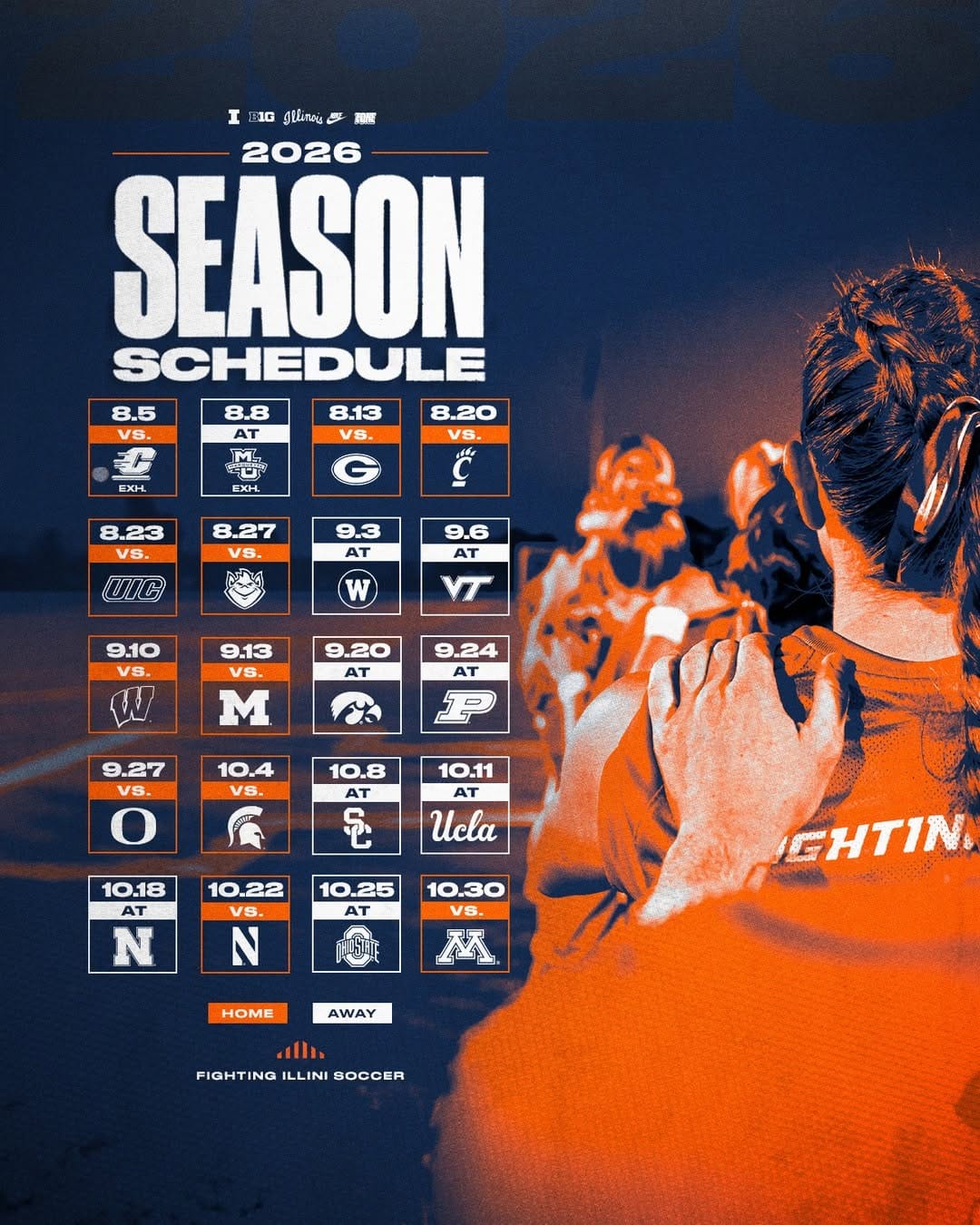 Post 4 by Illinois Soccer on Instagram (image)