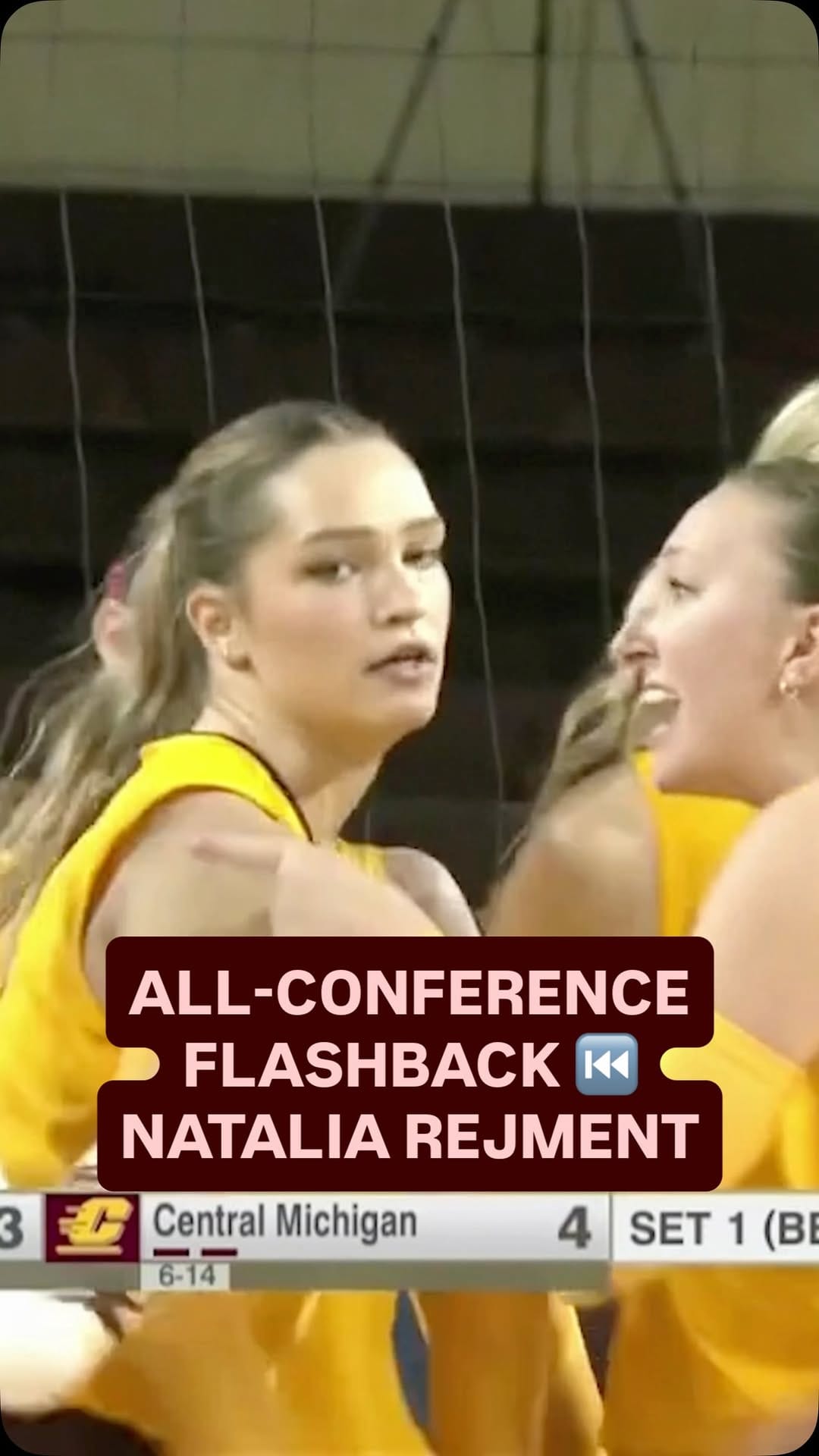 Post 7 by CMU Volleyball on Instagram (video)