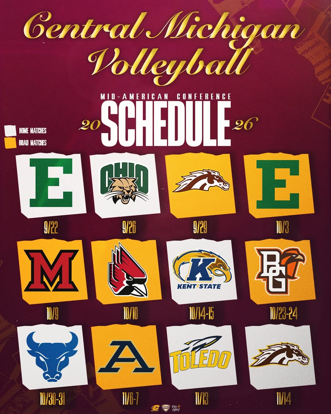 Post 8 by CMU Volleyball on Instagram (image)