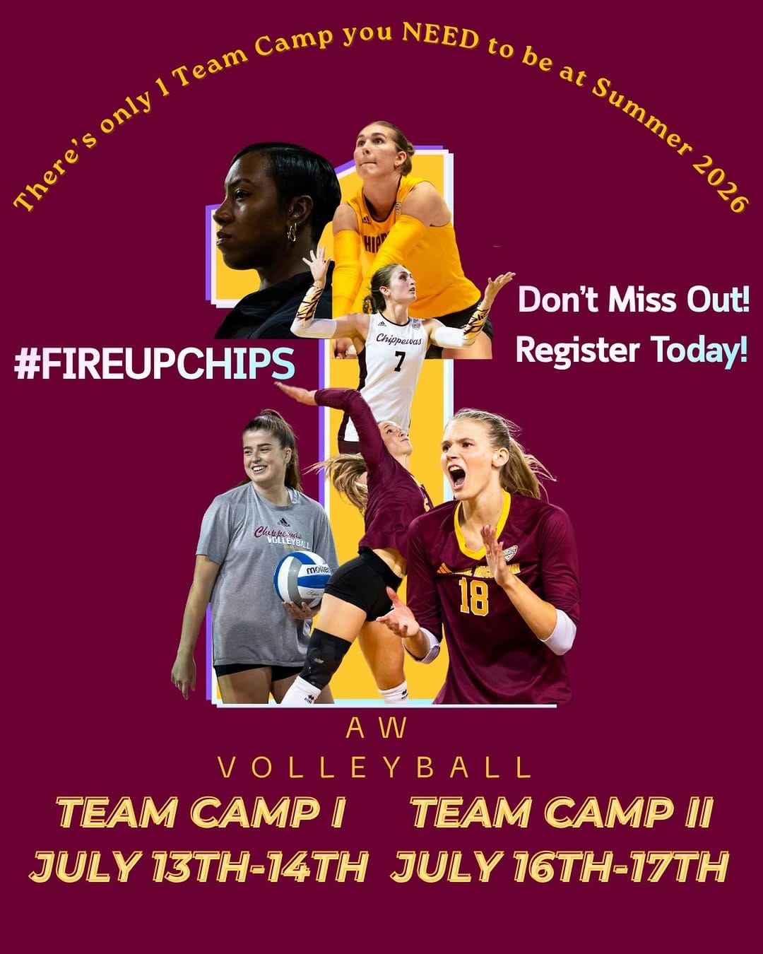 Post 5 by CMU Volleyball on Instagram (image)