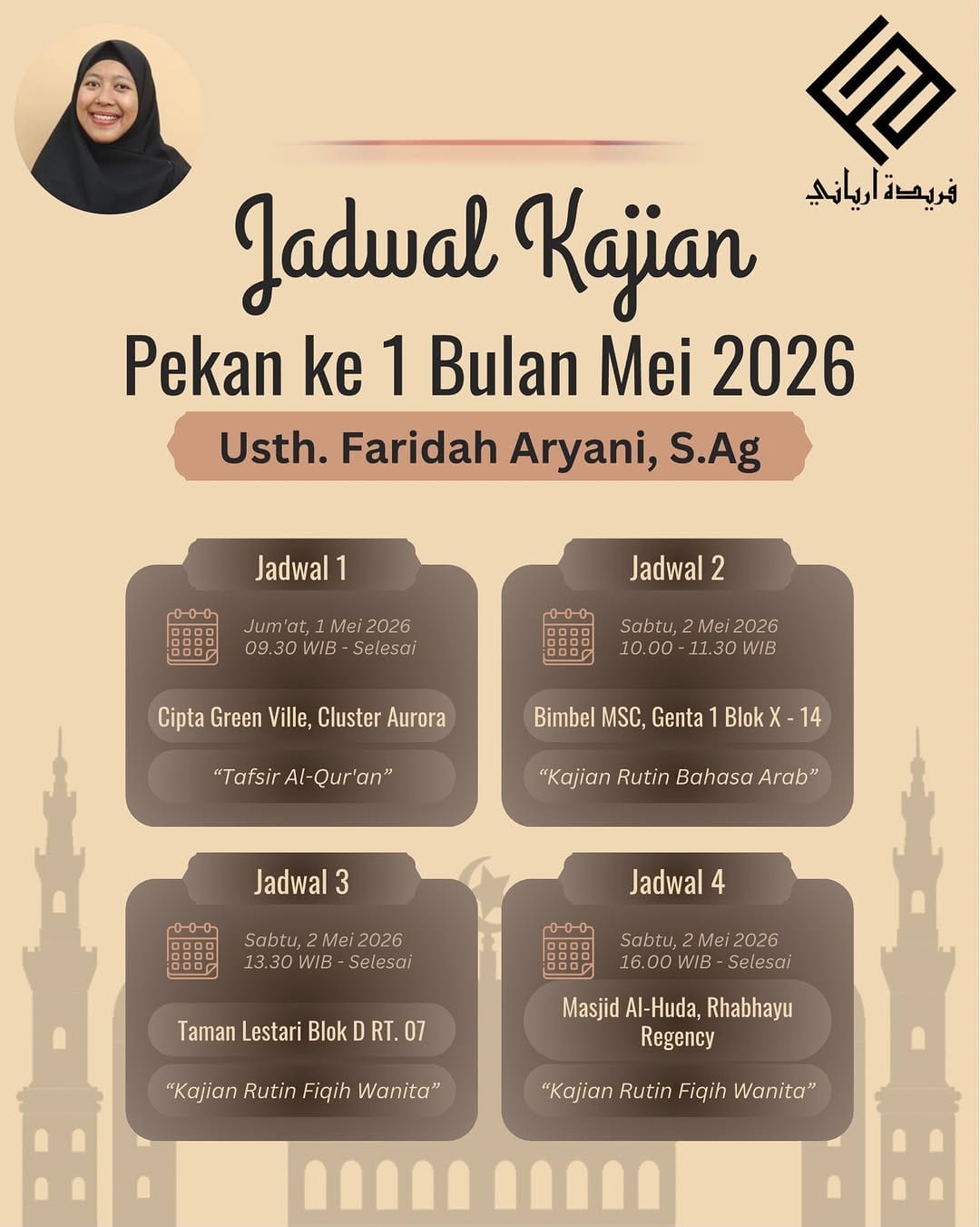 Post 5 by Faridah Aryani | Pembicara/Pemateri Kajian on Instagram (carousel)