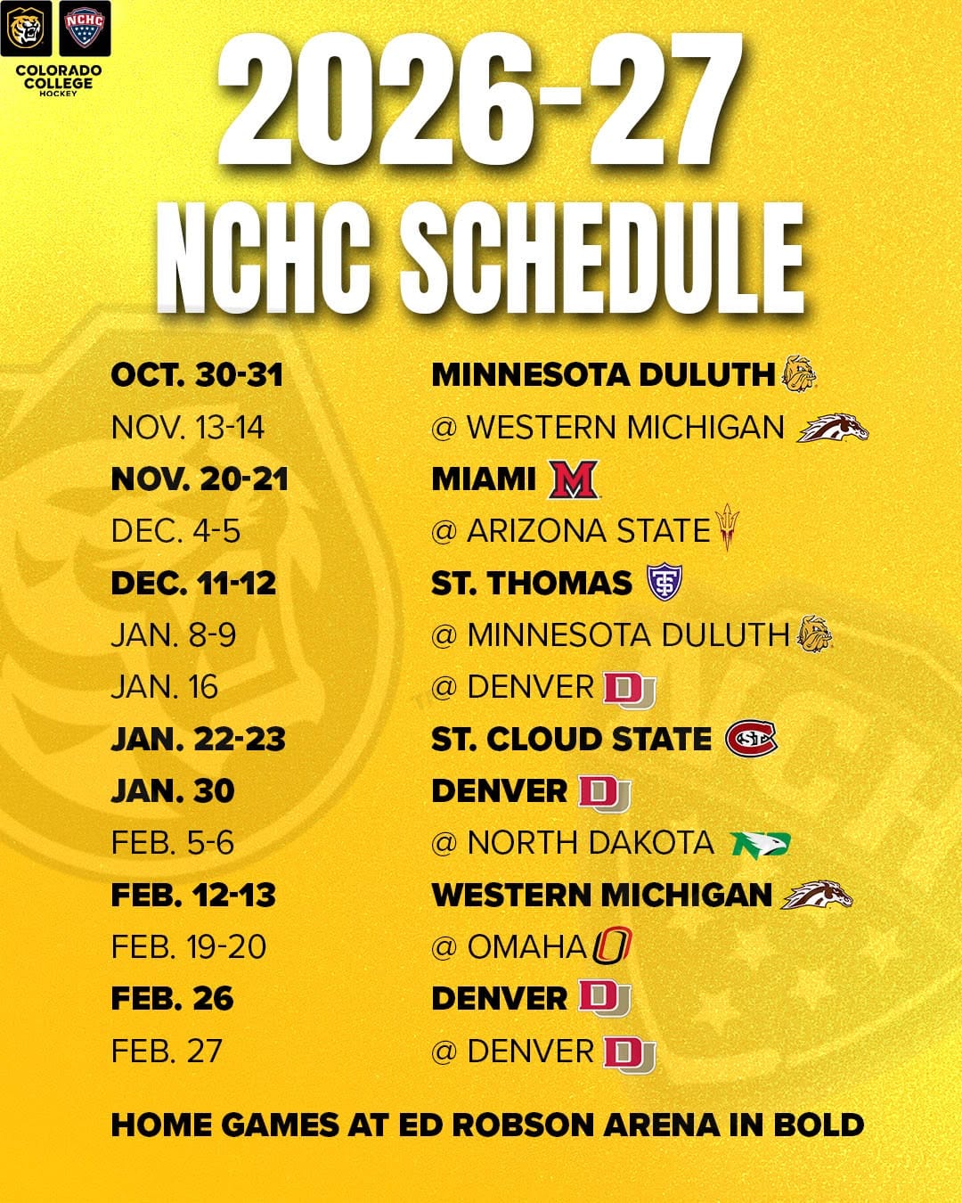 Post 6 by Colorado College Tiger Hockey on Instagram (image)