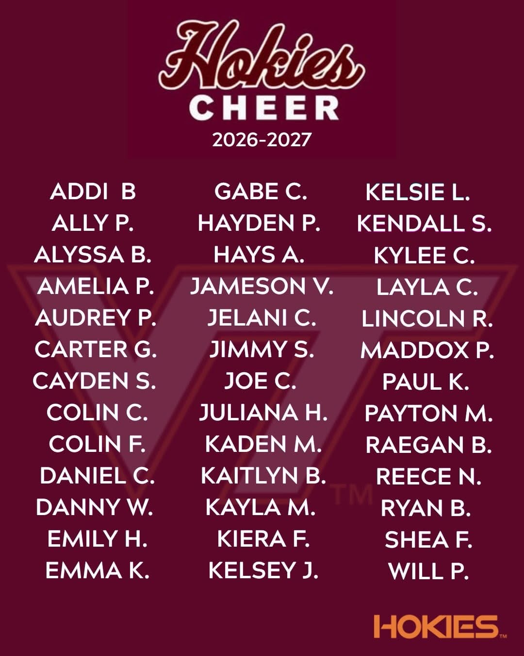 Post 10 by Virginia Tech Cheerleading on Instagram (carousel)
