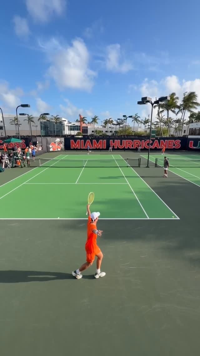 Post 2 by Miami Hurricanes Men’s Tennis on Instagram (video)
