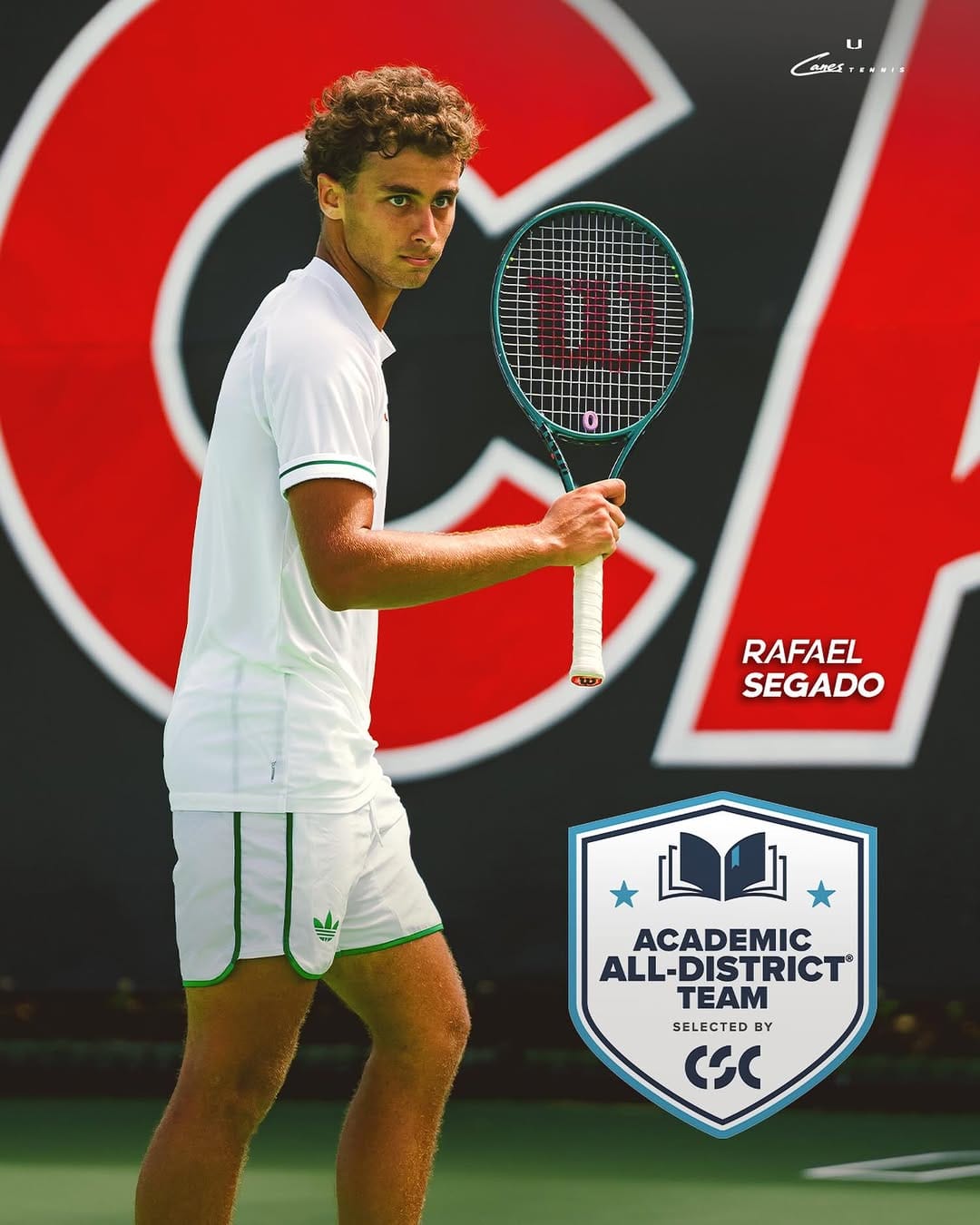 Post 7 by Miami Hurricanes Men’s Tennis on Instagram (image)