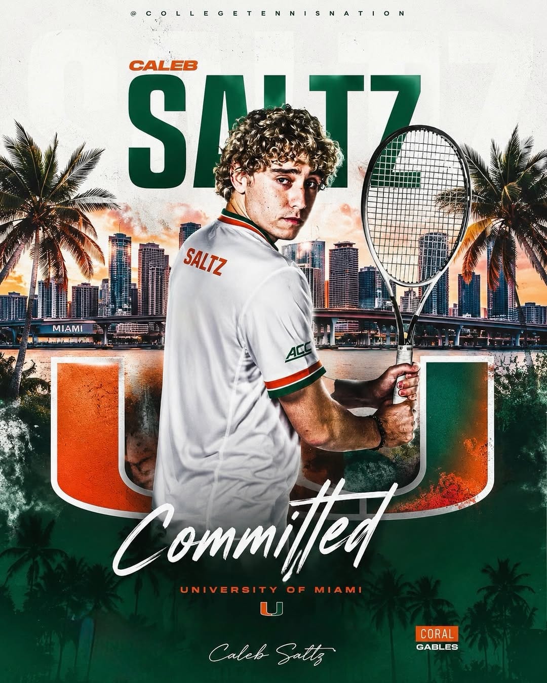 Post 3 by Miami Hurricanes Men’s Tennis on Instagram (image)