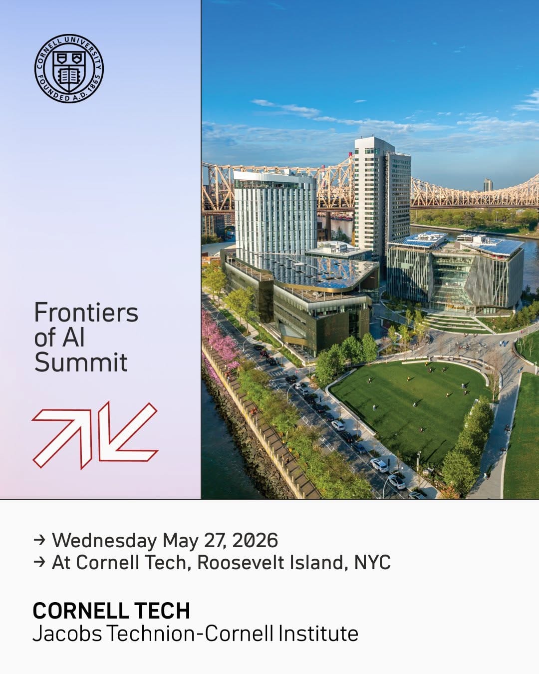 Post 8 by Cornell Tech on Instagram (image)